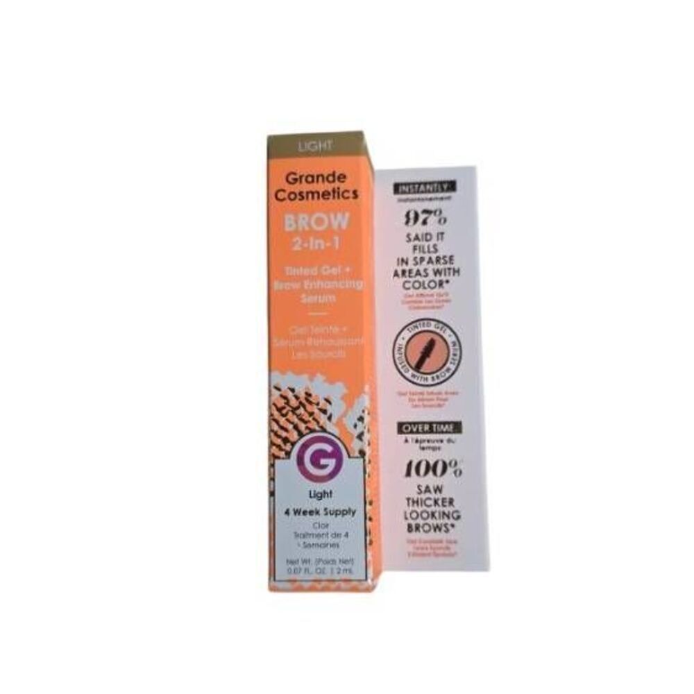 Grande Cosmetics Grande Brow Tinted Gel & Brow Enhancing Serum in Light 4 Week